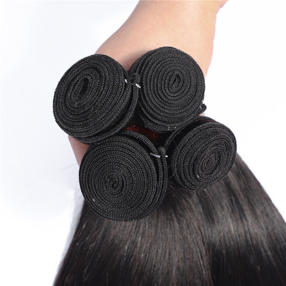 European And American Wigs, Real Hair Weaves, Natural Color, Smooth