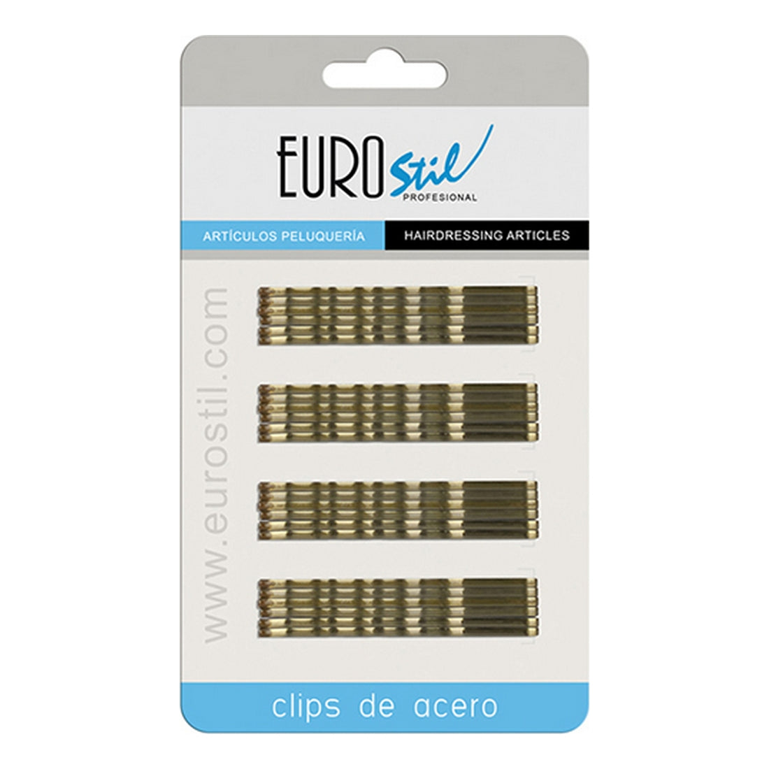 Hair Clips Eurostil TP-8423029012472_2522_Vendor 70 mm Bronze