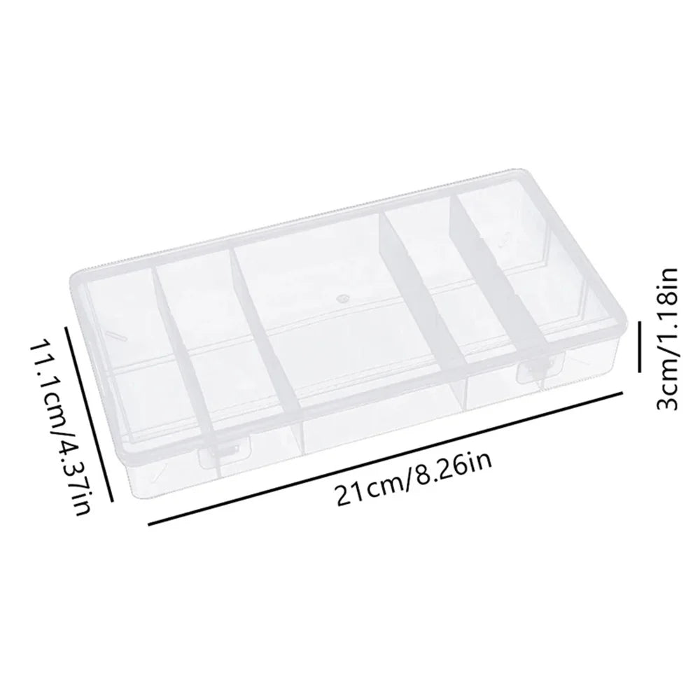 1PCS Transparent with Cover Rectangle Vertical 5 Grid Eyelash