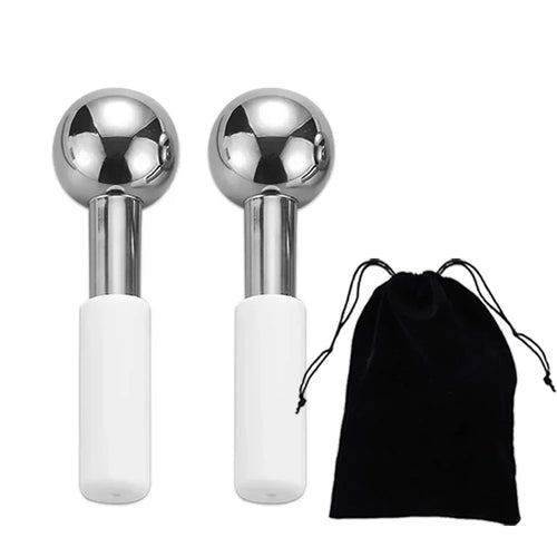 Stainless Steel Ice Globes Cooling Facial Sticks Beauty Spa Skin Care