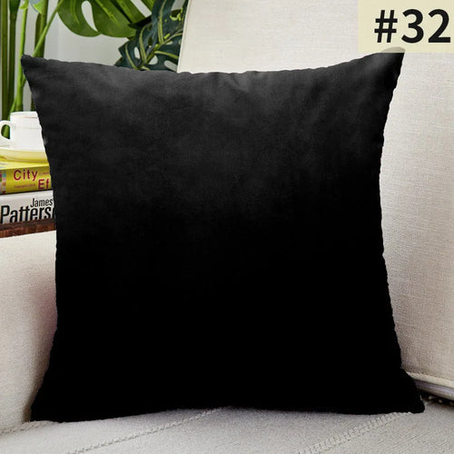 Velvet Cushion Cover Solid Color Throw Pillow Covers for Living Room