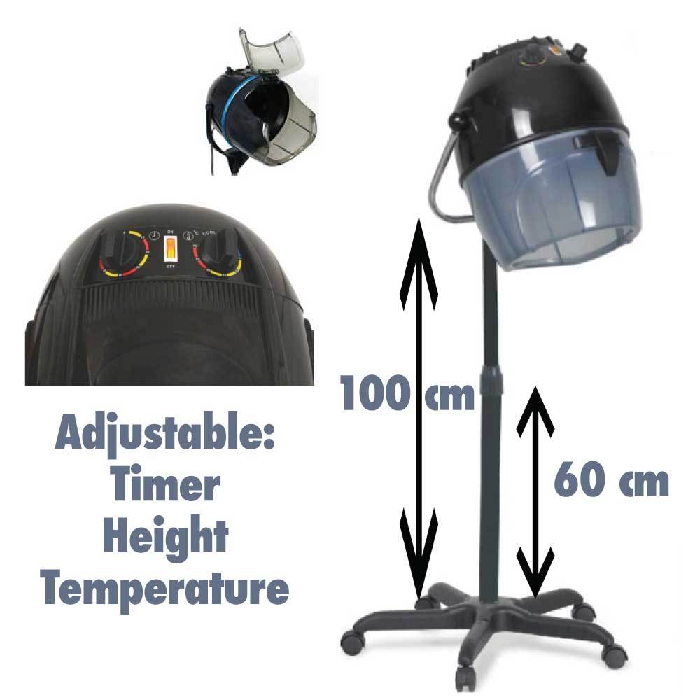 Ellie & Ruby Free Standing Hair Dryer Hood Bonnet Adjustable Salon