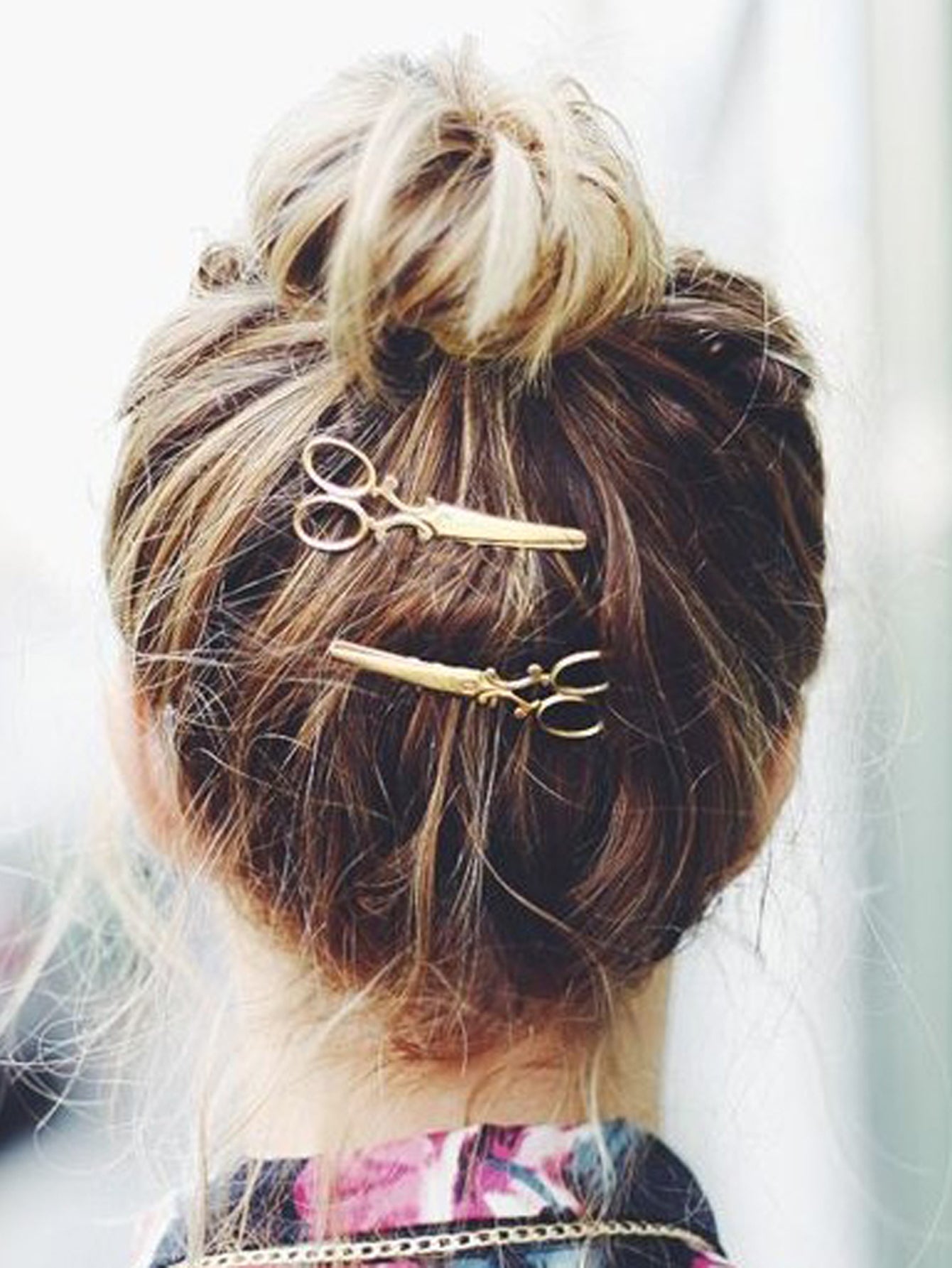 1pc Punk Gold Silver Scissors Hair Clips Barrette Women Fashion Hair
