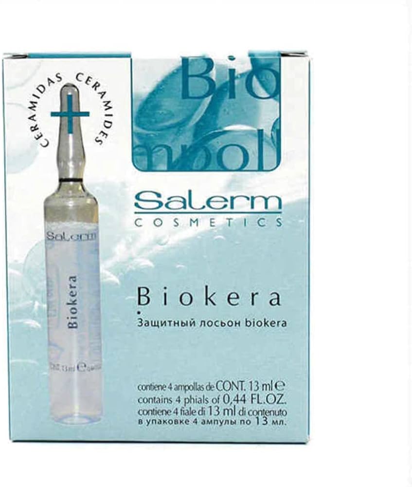 Salerm Biokera 4 Phials of 0.44 Fl. Oz. Each 13 mL Hair Protector