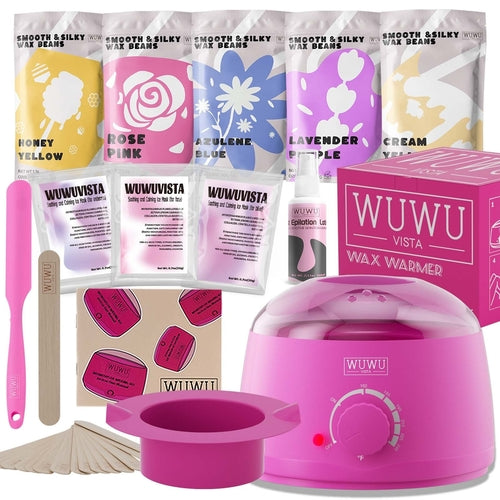 Waxing Kit WUWUVISTA 23 Items Hair Removal Wax Kit With Wax Warmer