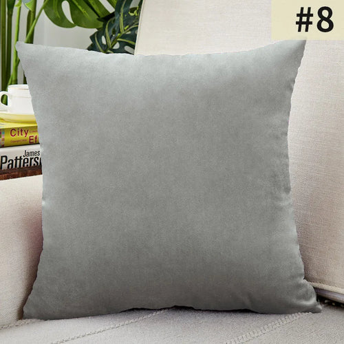 Velvet Cushion Cover Solid Color Throw Pillow Covers for Living Room