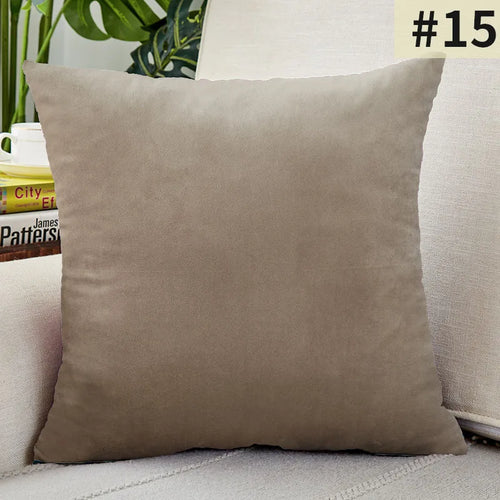 Velvet Cushion Cover Solid Color Throw Pillow Covers for Living Room