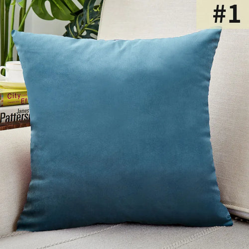 Velvet Cushion Cover Solid Color Throw Pillow Covers for Living Room