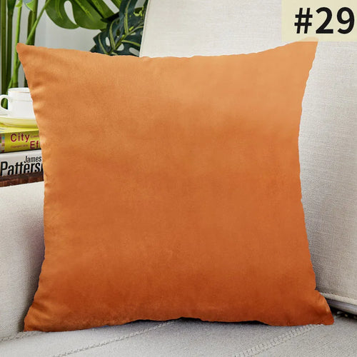 Velvet Cushion Cover Solid Color Throw Pillow Covers for Living Room
