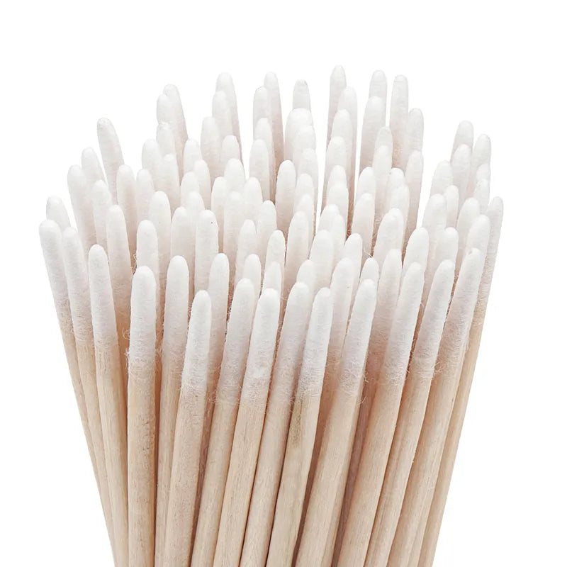 Disposable Ultra-small Double-end Wood Cotton  Swab 100pcs Lint Free