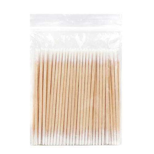 Disposable Ultra-small Double-end Wood Cotton  Swab 100pcs Lint Free