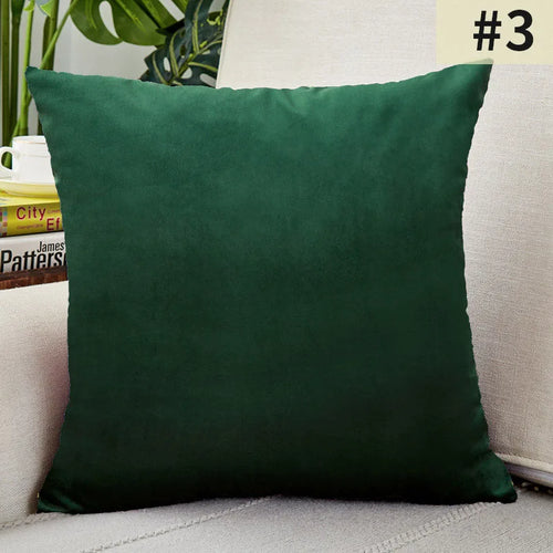 Velvet Cushion Cover Solid Color Throw Pillow Covers for Living Room