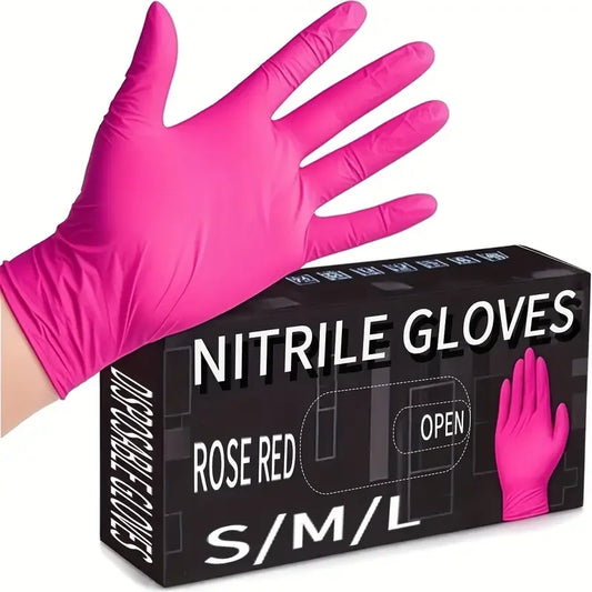 Fuchsia Nitrile Disposable Gloves 20/100PCS 3-mil Powder & Latex Free
