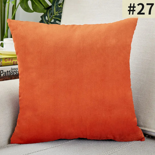 Velvet Cushion Cover Solid Color Throw Pillow Covers for Living Room