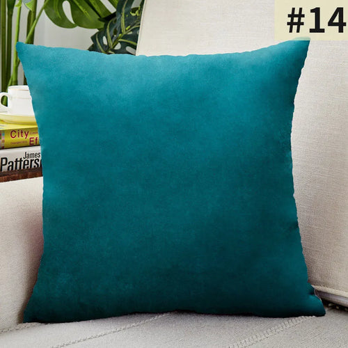 Velvet Cushion Cover Solid Color Throw Pillow Covers for Living Room