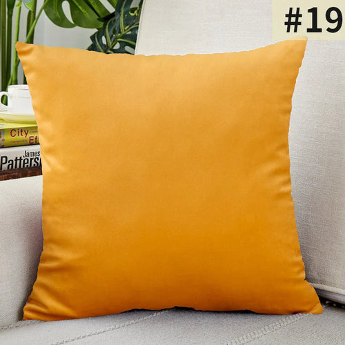 Velvet Cushion Cover Solid Color Throw Pillow Covers for Living Room