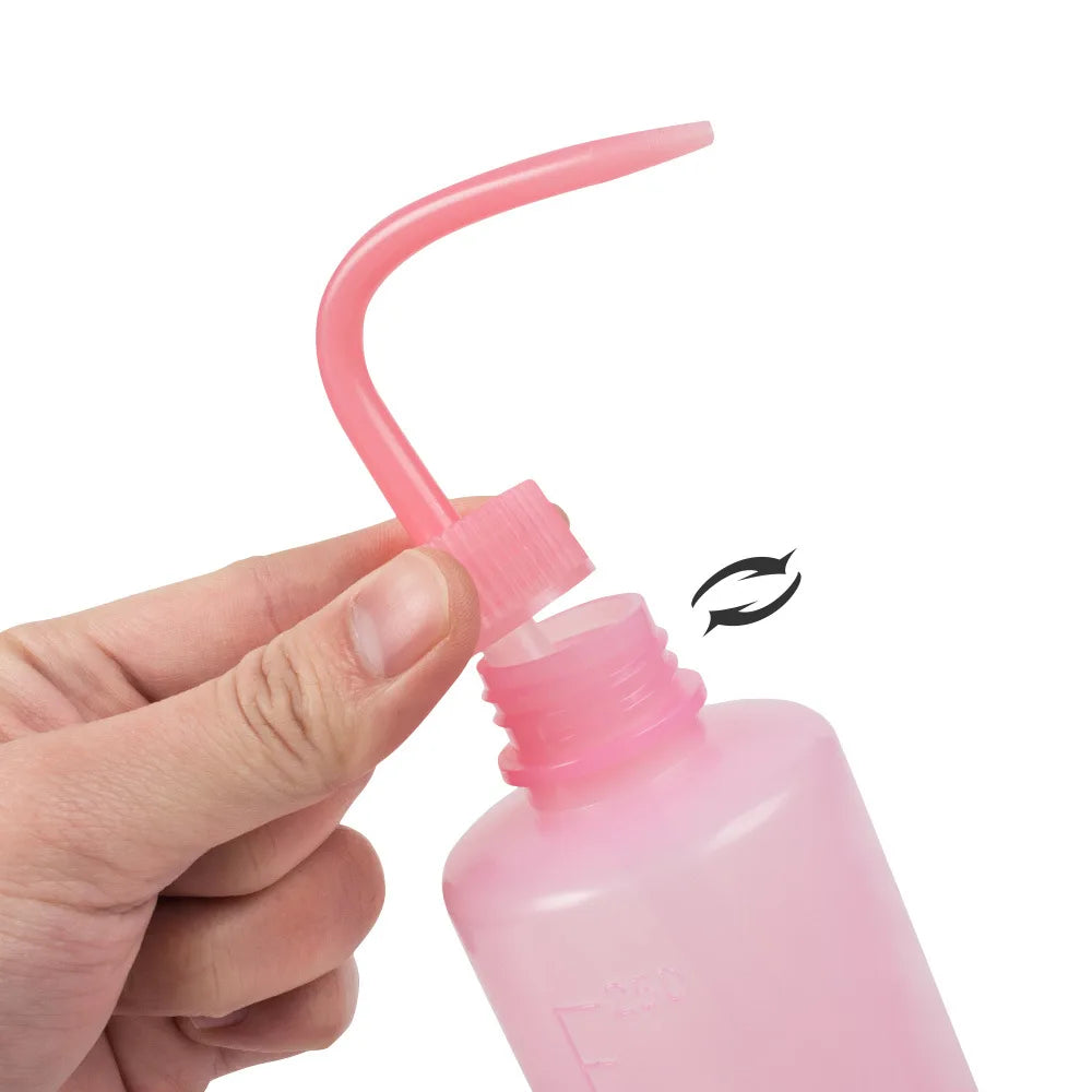250/500ml Eyelash Cleaning Washing Bottle Curved Spout Cleaner