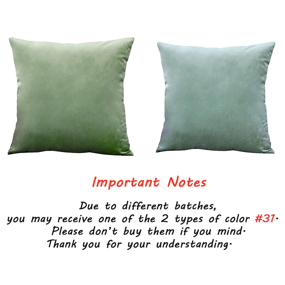 Velvet Cushion Cover Solid Color Throw Pillow Covers for Living Room