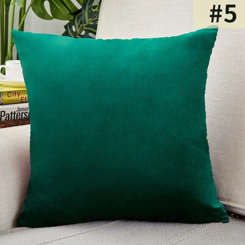 Velvet Cushion Cover Solid Color Throw Pillow Covers for Living Room