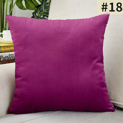 Velvet Cushion Cover Solid Color Throw Pillow Covers for Living Room