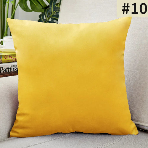 Velvet Cushion Cover Solid Color Throw Pillow Covers for Living Room