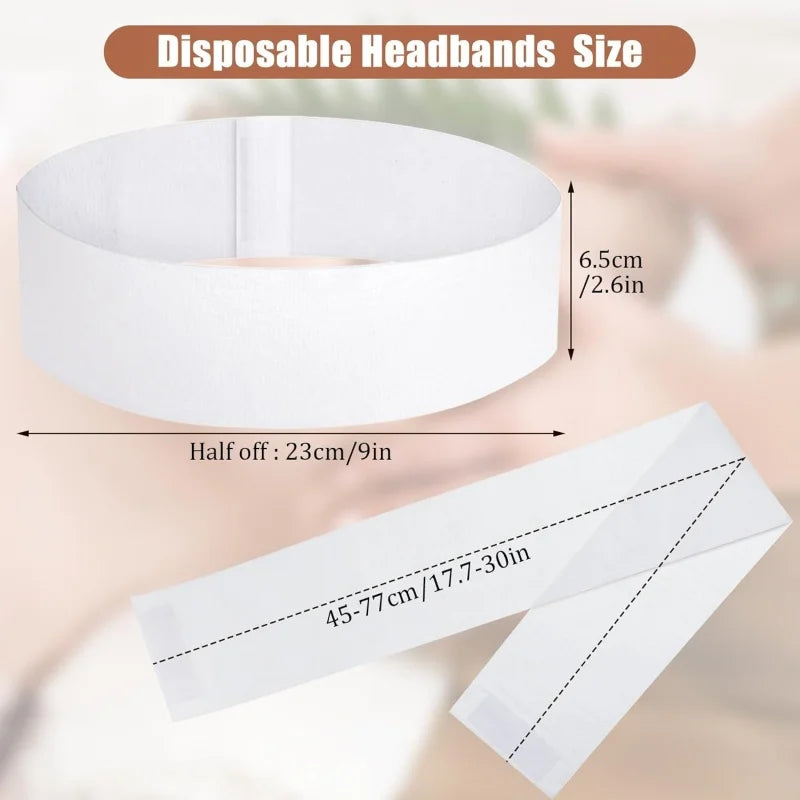 10/50/100pcs Disposable SPA Facial Headbands White Facial Esthetician