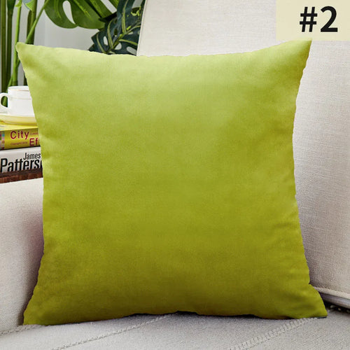 Velvet Cushion Cover Solid Color Throw Pillow Covers for Living Room