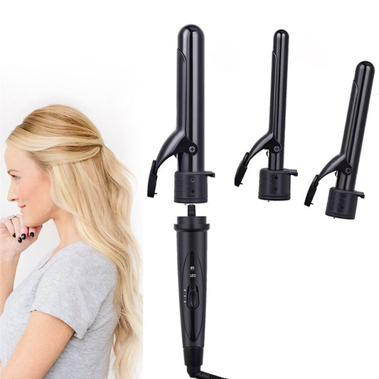 Curling Iron 3 In 1  Professional Instant Heat Up  Wand Set with 3