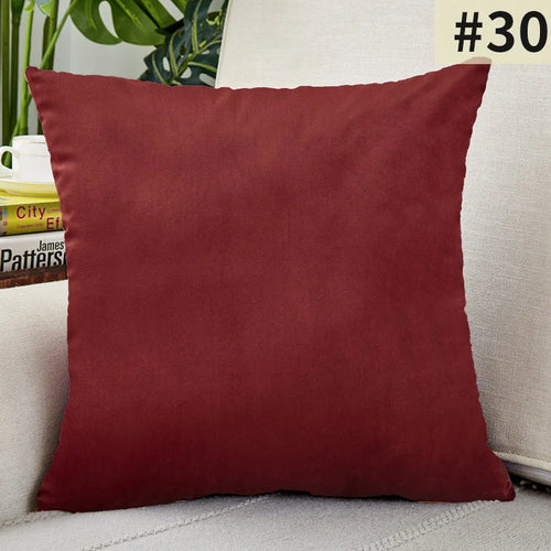Velvet Cushion Cover Solid Color Throw Pillow Covers for Living Room