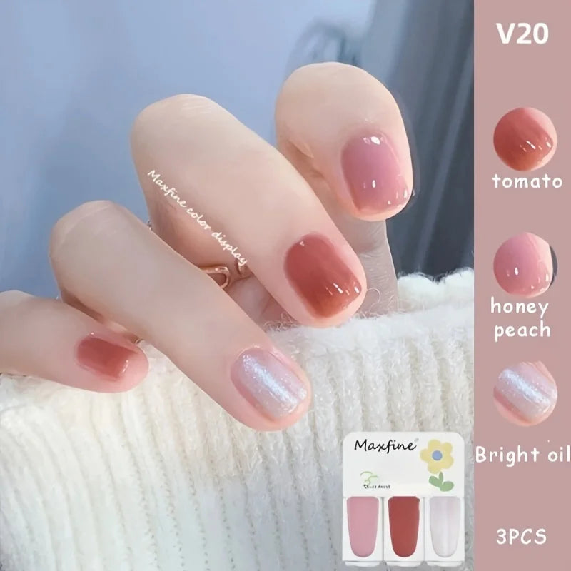 V20 Moon And Sixpence Set of 3 No-Bake Water-Based Nail Polishe Easy