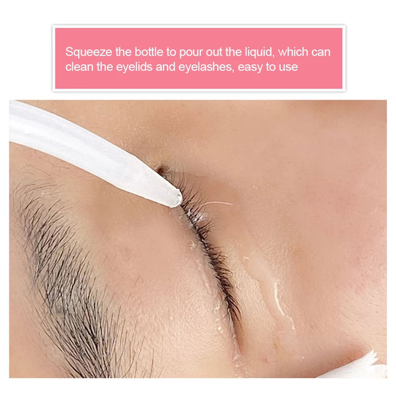 250/500ml Eyelash Cleaning Washing Bottle Curved Spout Cleaner