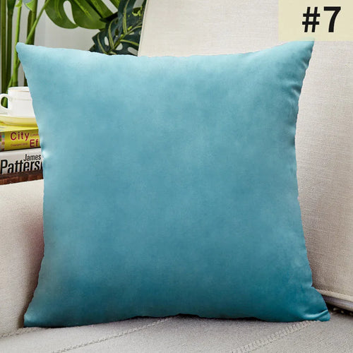 Velvet Cushion Cover Solid Color Throw Pillow Covers for Living Room