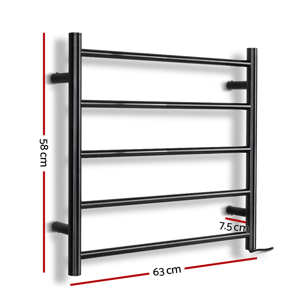 Devanti Heated Towel Rail Electric Warmer Heater Rails Holder Rack
