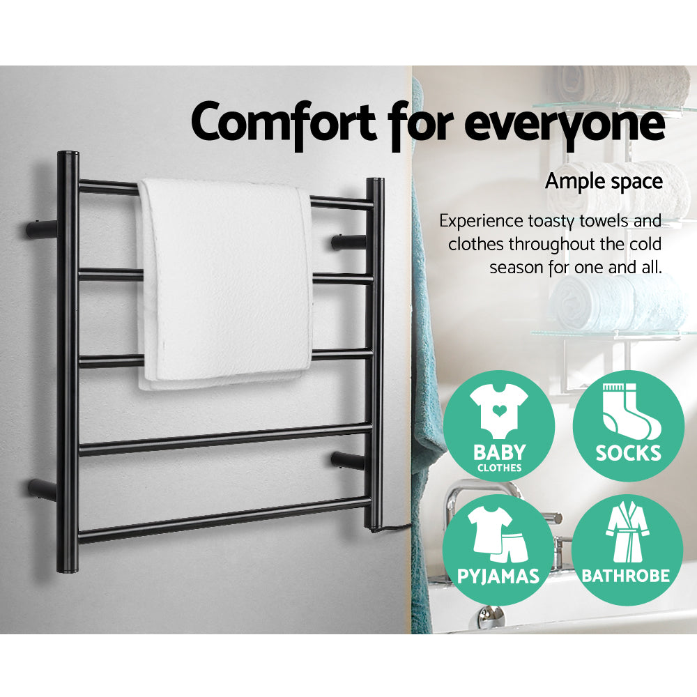 Devanti Heated Towel Rail Electric Warmer Heater Rails Holder Rack