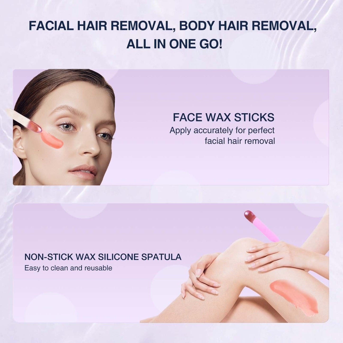 Waxing Kit WUWUVISTA 23 Items Hair Removal Wax Kit With Wax Warmer
