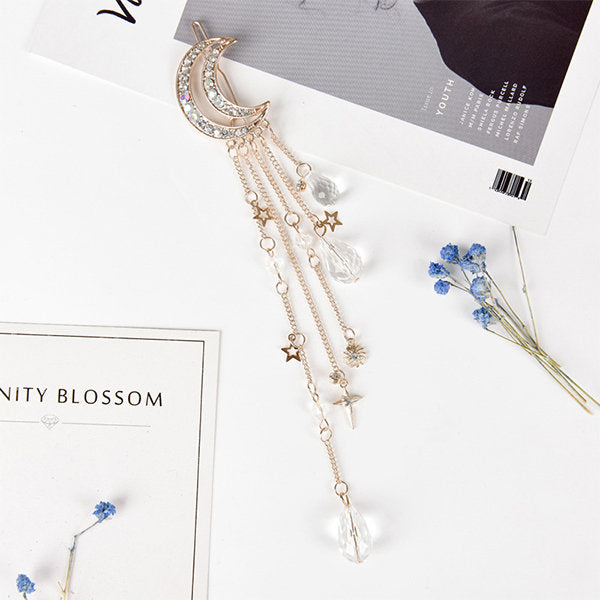 Crystal Moon Hair Clip