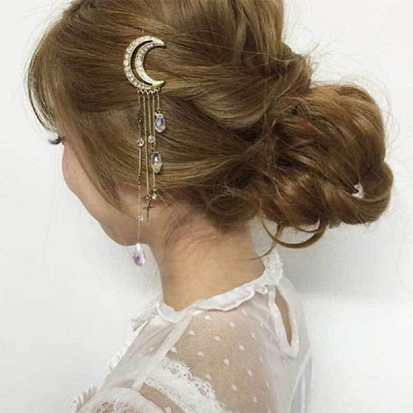 Crystal Moon Hair Clip
