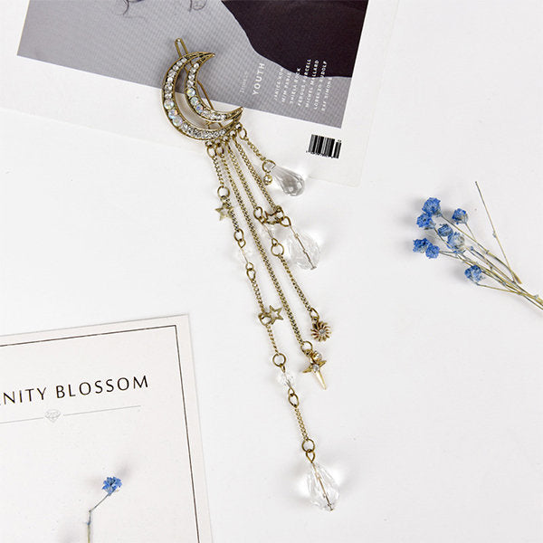 Crystal Moon Hair Clip
