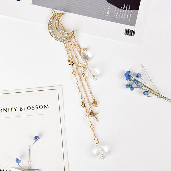 Crystal Moon Hair Clip